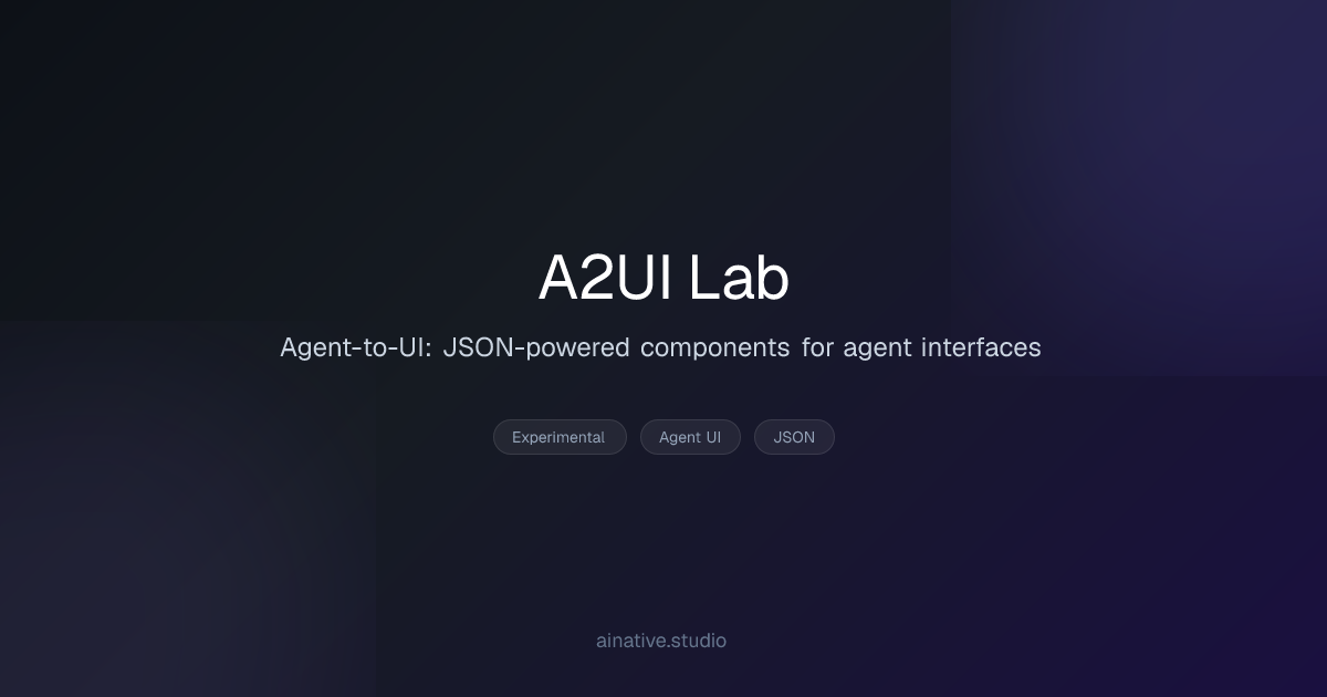 A2UI Protocol - Agent-to-User Interface | AINative Moonshot Labs ...