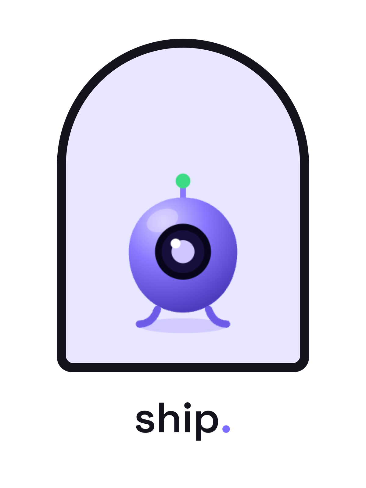 Ship tee — Blob mascot colorway