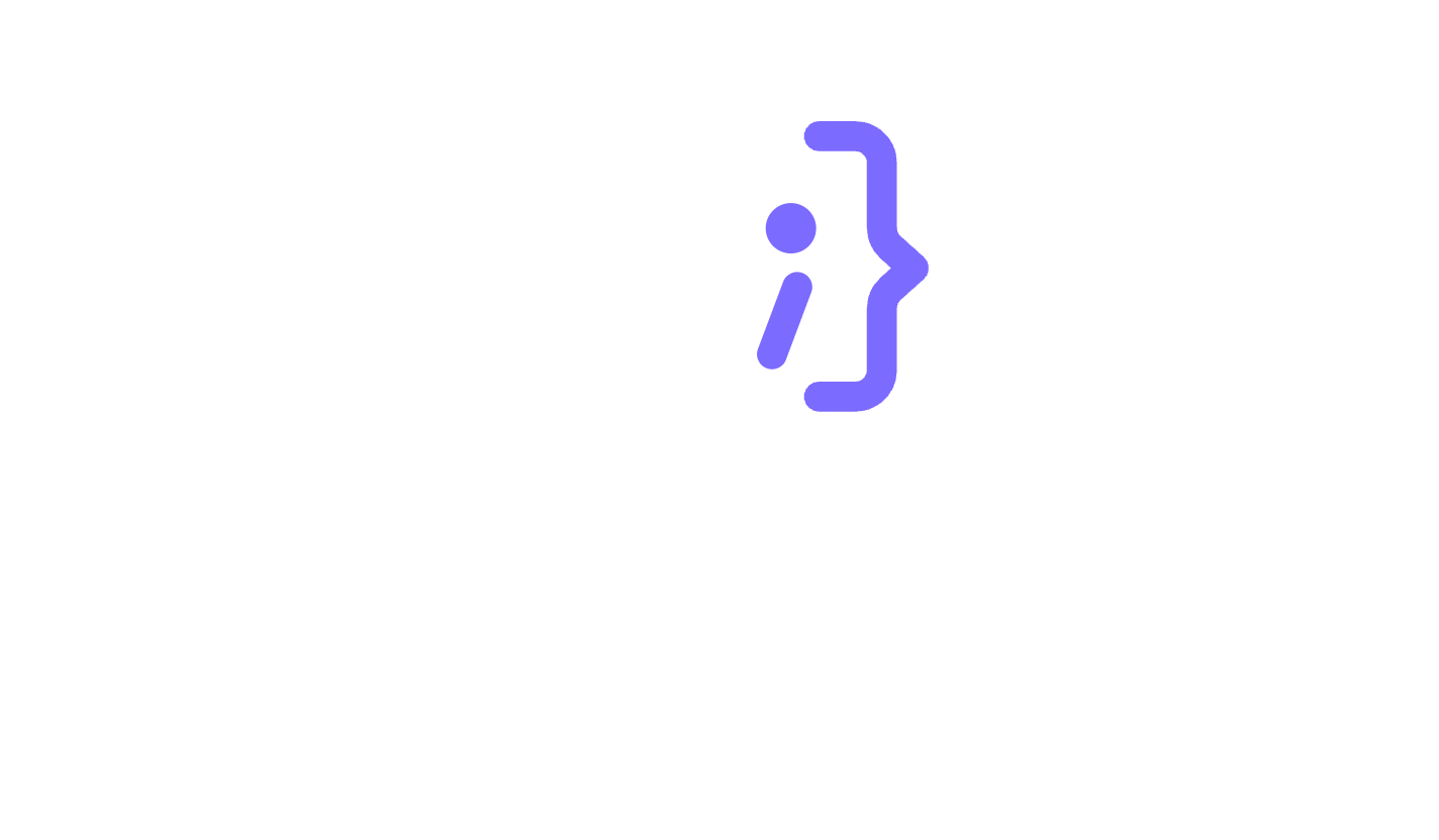 AINative Studio stacked logo in white for dark backgrounds