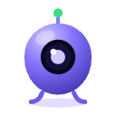 Blob mascot — transparent PNG 128px