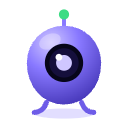 Blob mascot — white-background PNG 128px