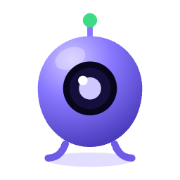 Blob mascot — white-background PNG 256px