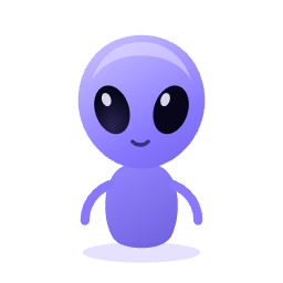 The Visitor mascot — white-background PNG 256px