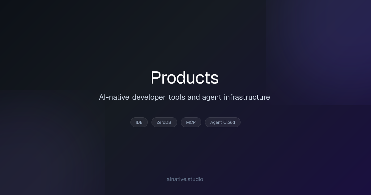 Products | AINative Studio — The Persistent Knowledge Layer for AI Agents